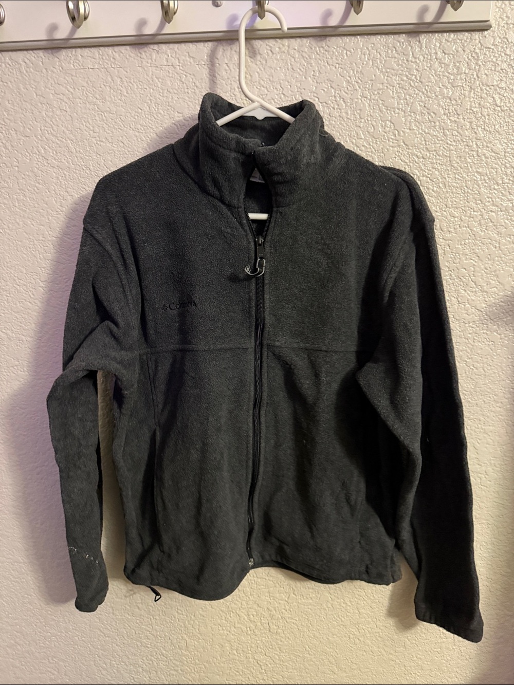 Columbia Charcoal Black Fleece Crew with Tonal Logo